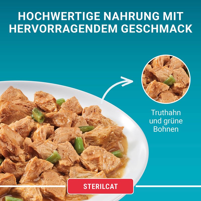 PURINA ONE Sterilised mit Truthahn & grünen Bohnen