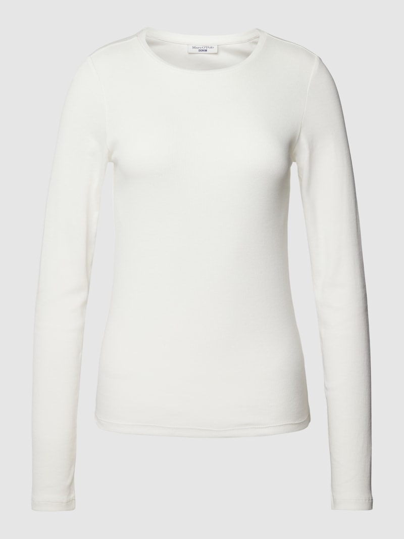 Longsleeve mit Rundhalsausschnitt in offwhite