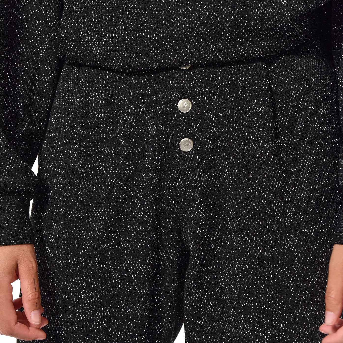 FEND   Pantalon noir pailleté Femme