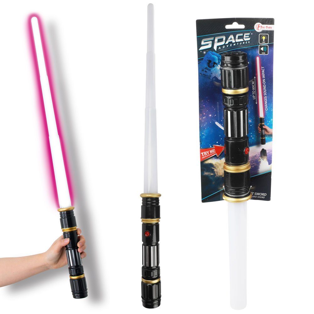 Toi-Toys Spielzeug-Schwert Lichtschwert Licht & Sound 80cm Schwert Ninja Laserschwert