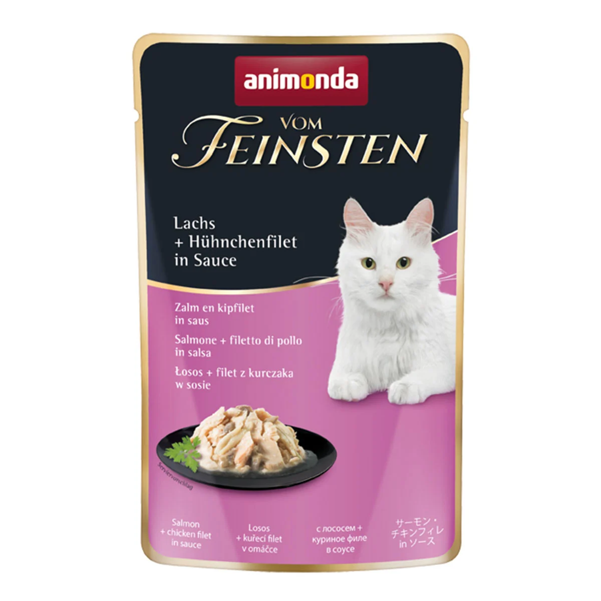 animonda vom Feinsten Lachs und Hühnchenfilet in Sauce