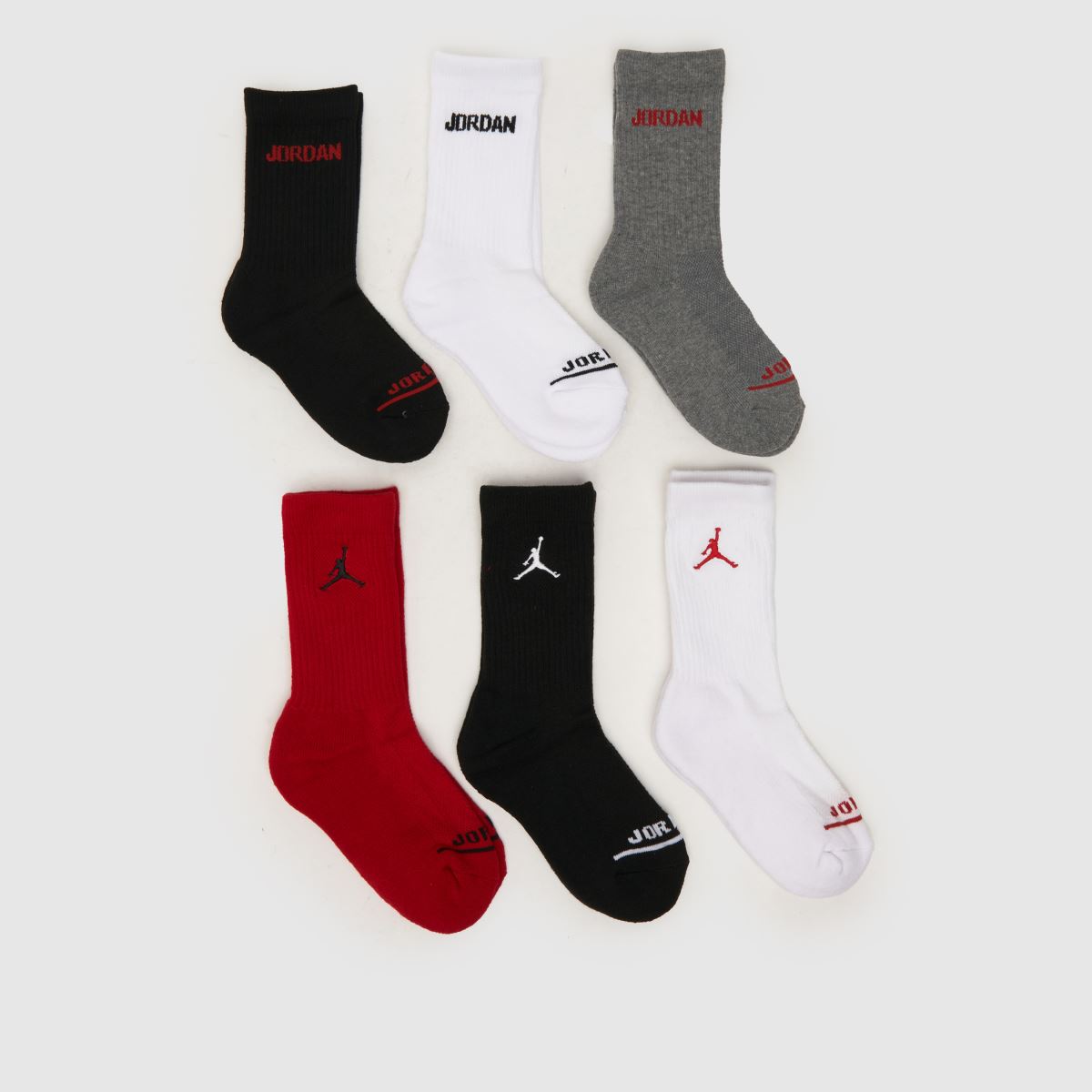Nike Legend Crew-strumpor för barn, flerfärgade, 6-pack