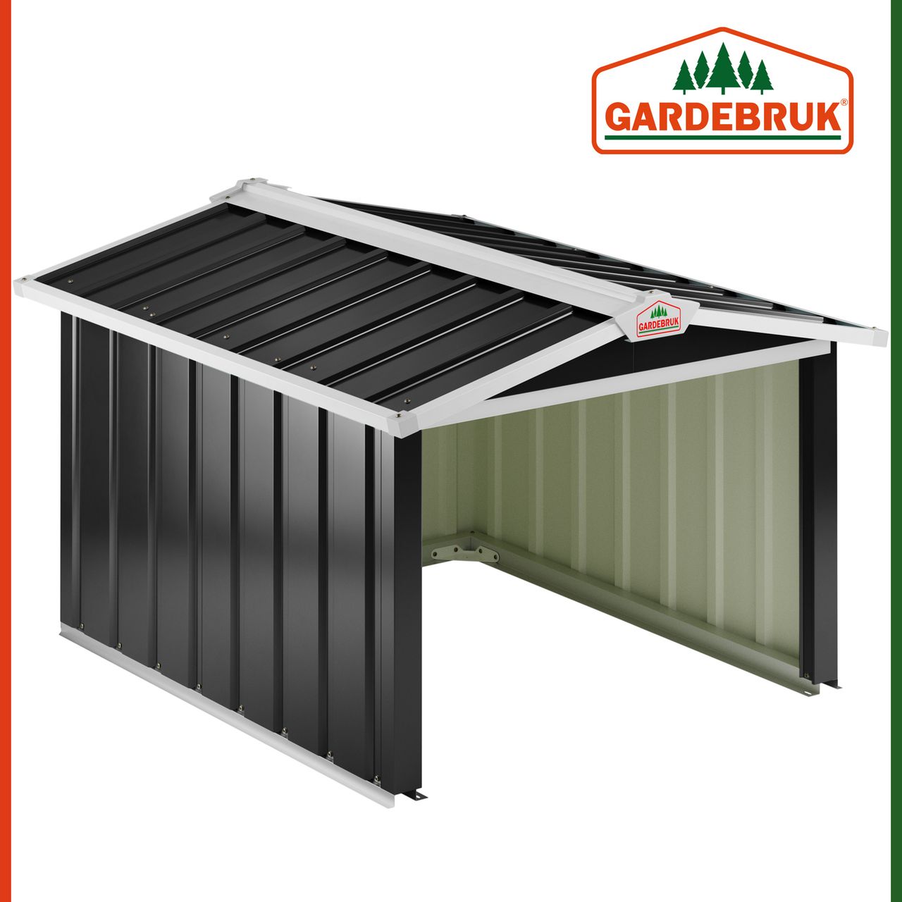 Casaria Gardebruk® Mähroboter Garage Anthrazit Metall 86x100x63cm