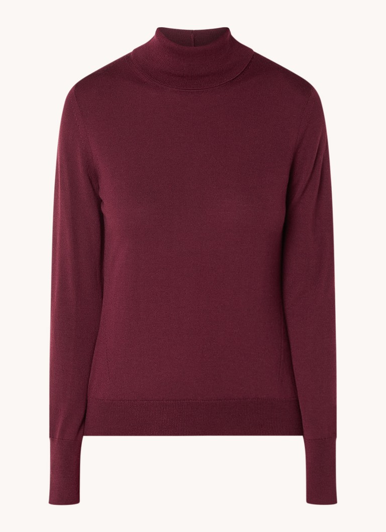 HUGO BOSS Fasecta plono mezgimo megztinis golfu iš grynos vilnos