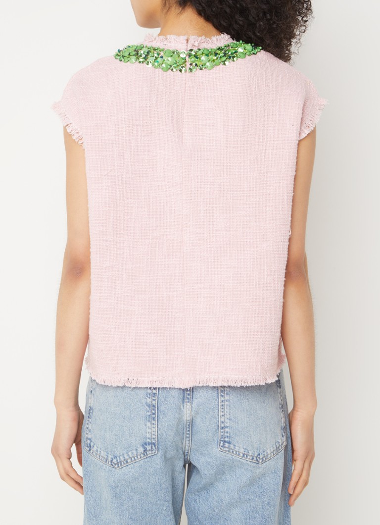 Top in maglia grossa impreziosito da strass Essentiel Antwerp
