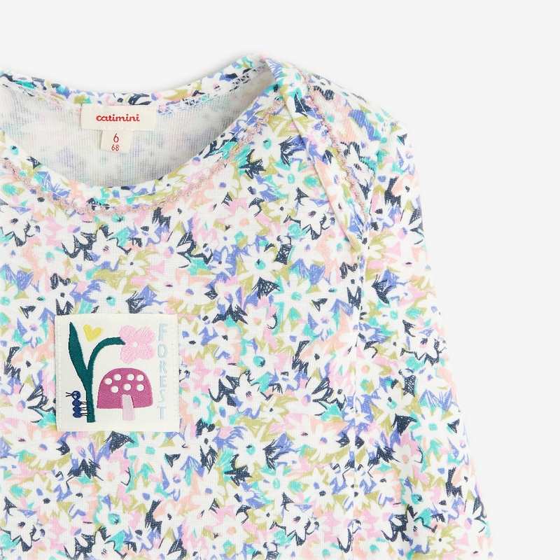Body bébé fille semis fleuris blanc Catimini