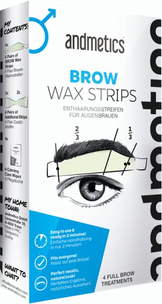 Andmetics Brow Wax Strips Men Enthaarungsstreifen