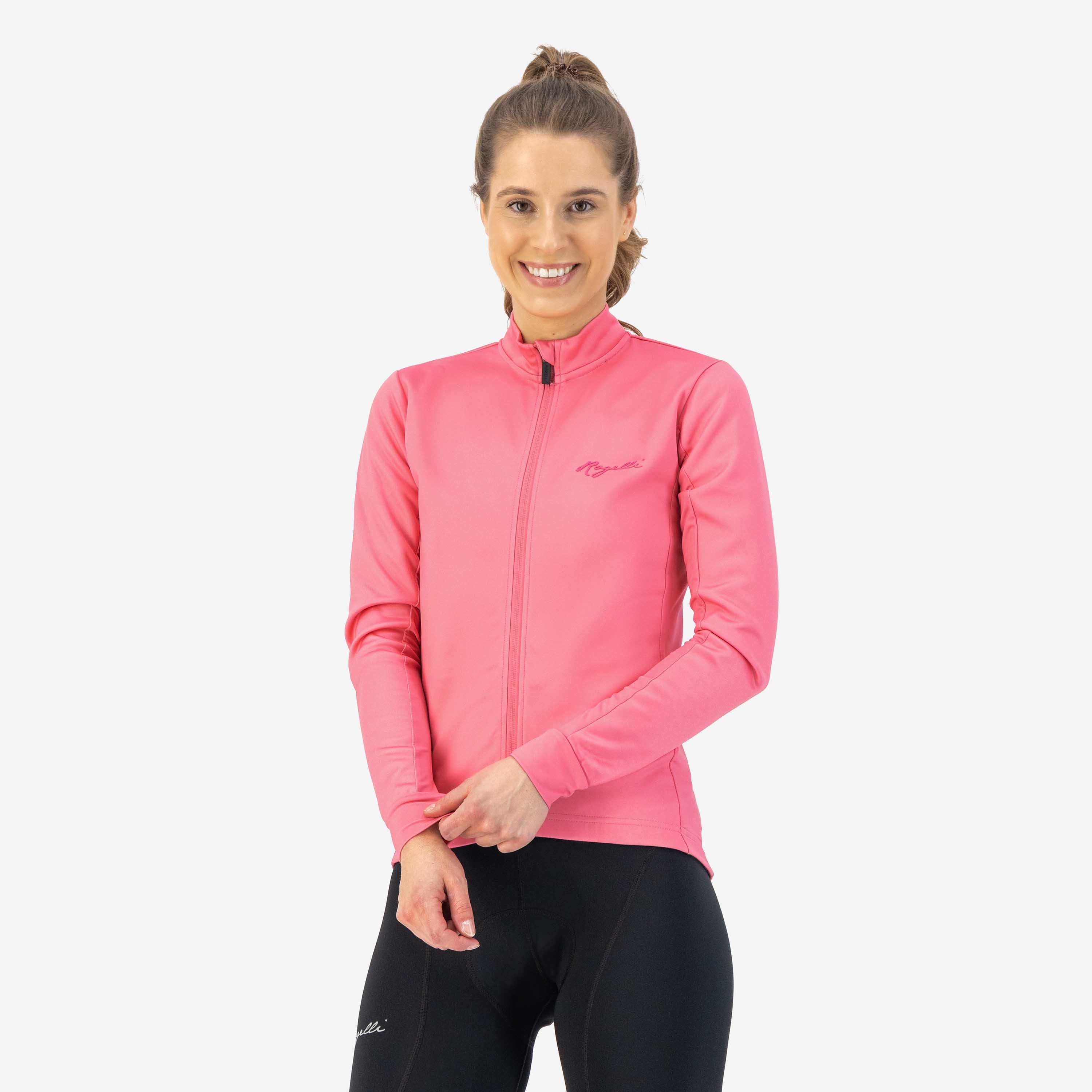 Rogelli Core Pink Damen Langarm-Radtrikot