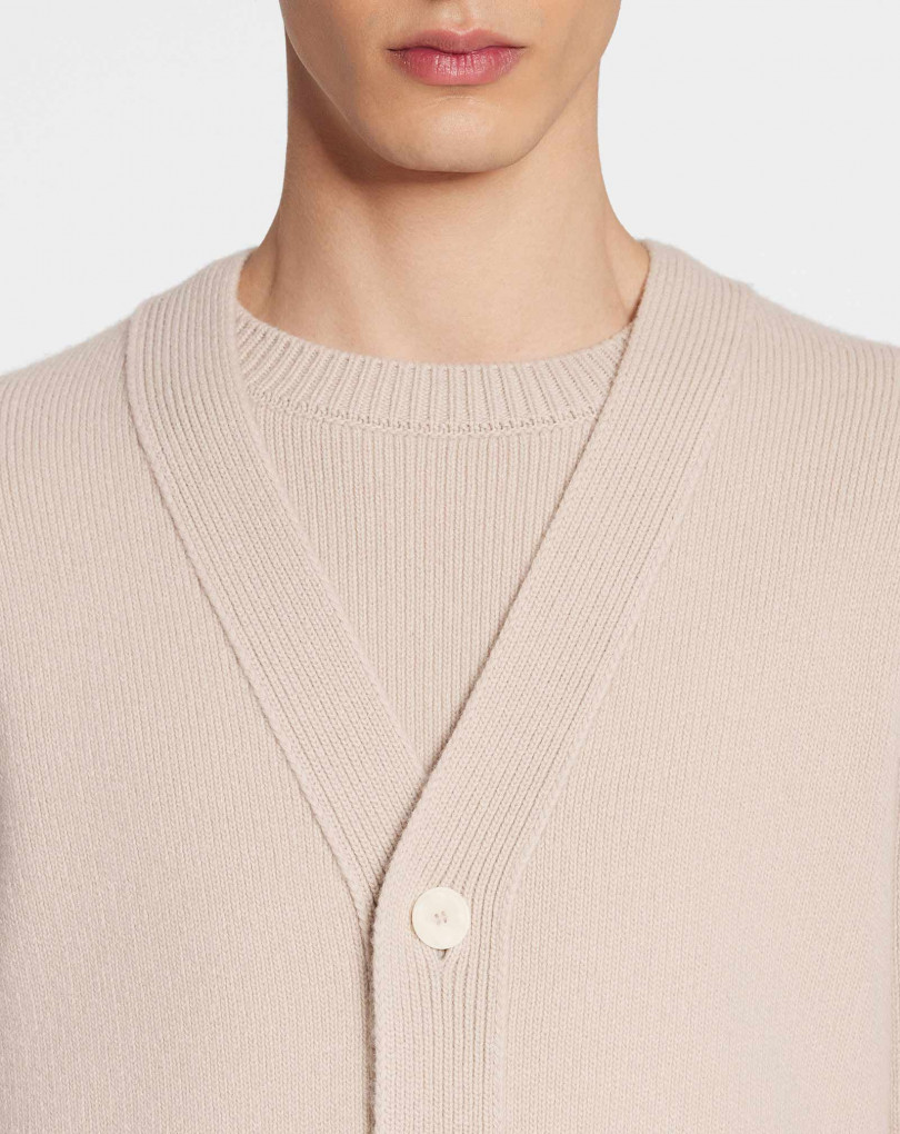 CARDIGAN EN LAINE ET CACHEMIRE