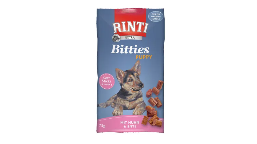 RINTI Hundesnack Extra Bitties Puppy Huhn & Ente 75 g