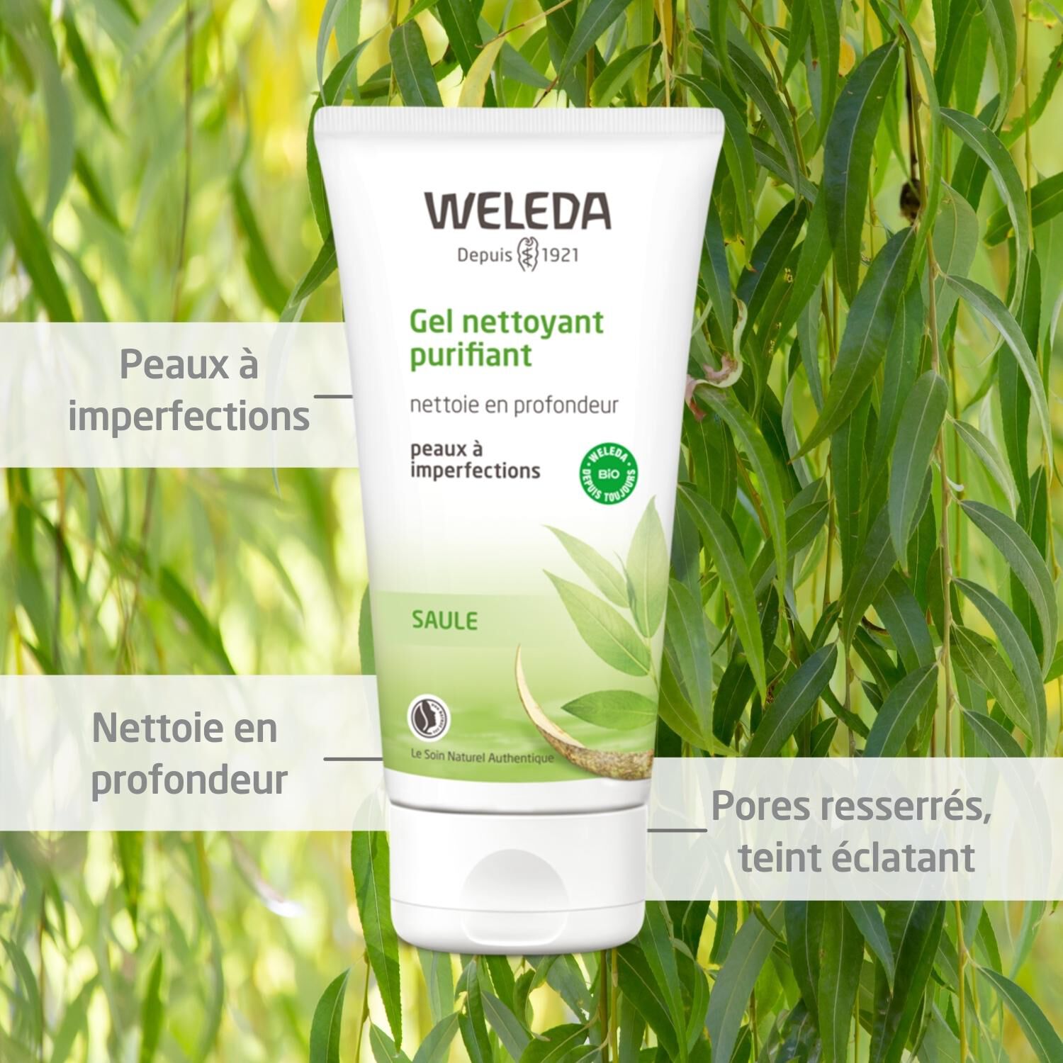 Weleda Saule Gel Nettoyant Purifiant - Peaux à Imperfections - 100 ml
