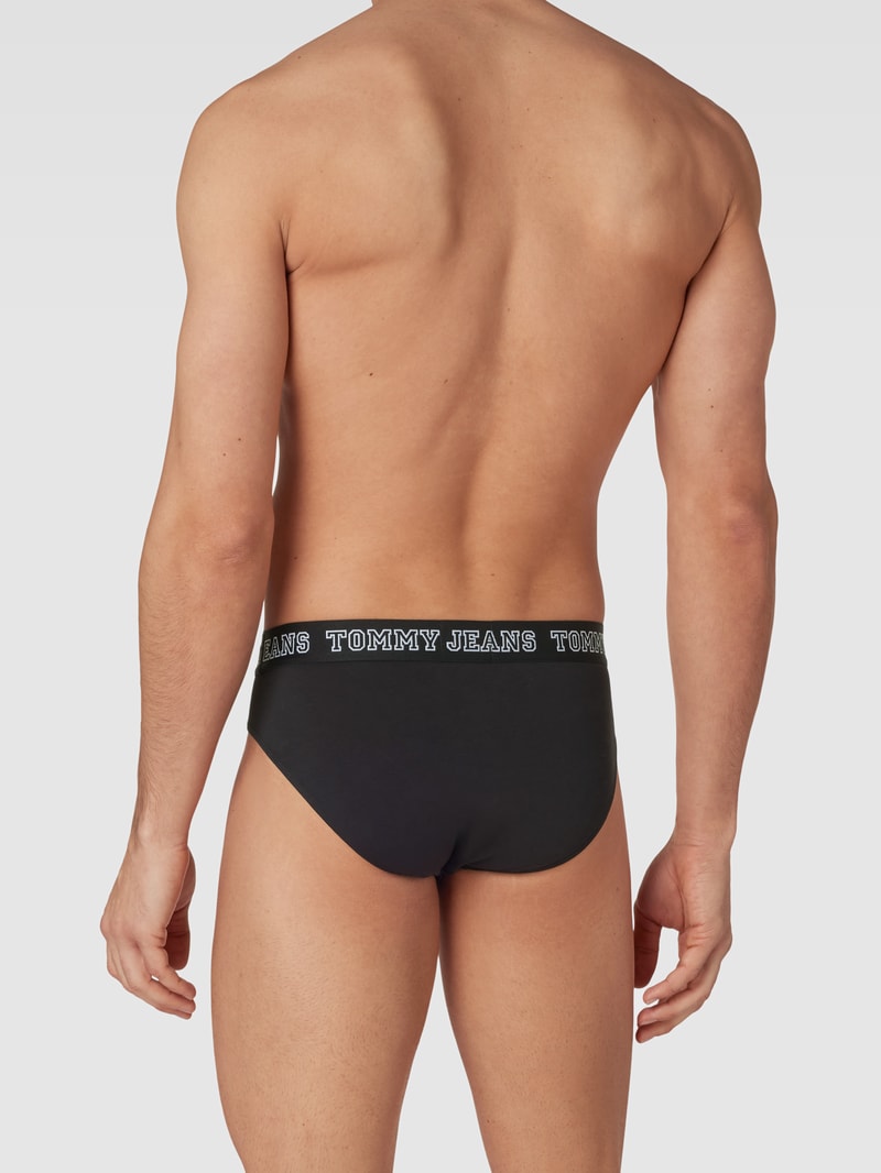 Slip mit Logo-Stitching im 3er-Pack in schwarz
