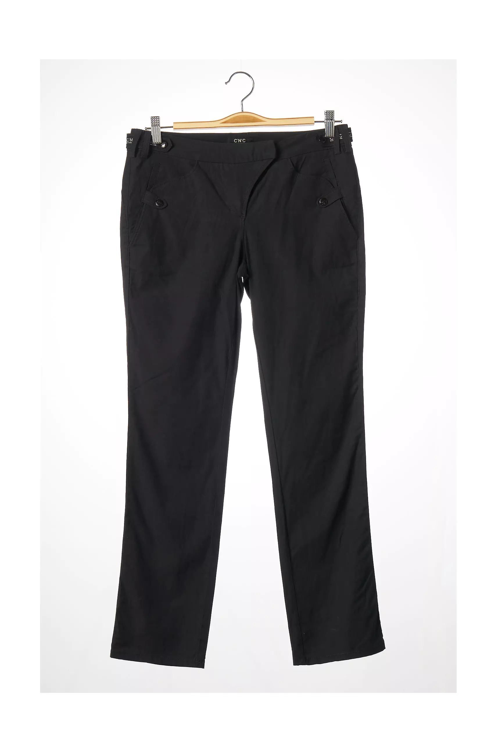 C N C Pantalons Droits Femme couleur noir