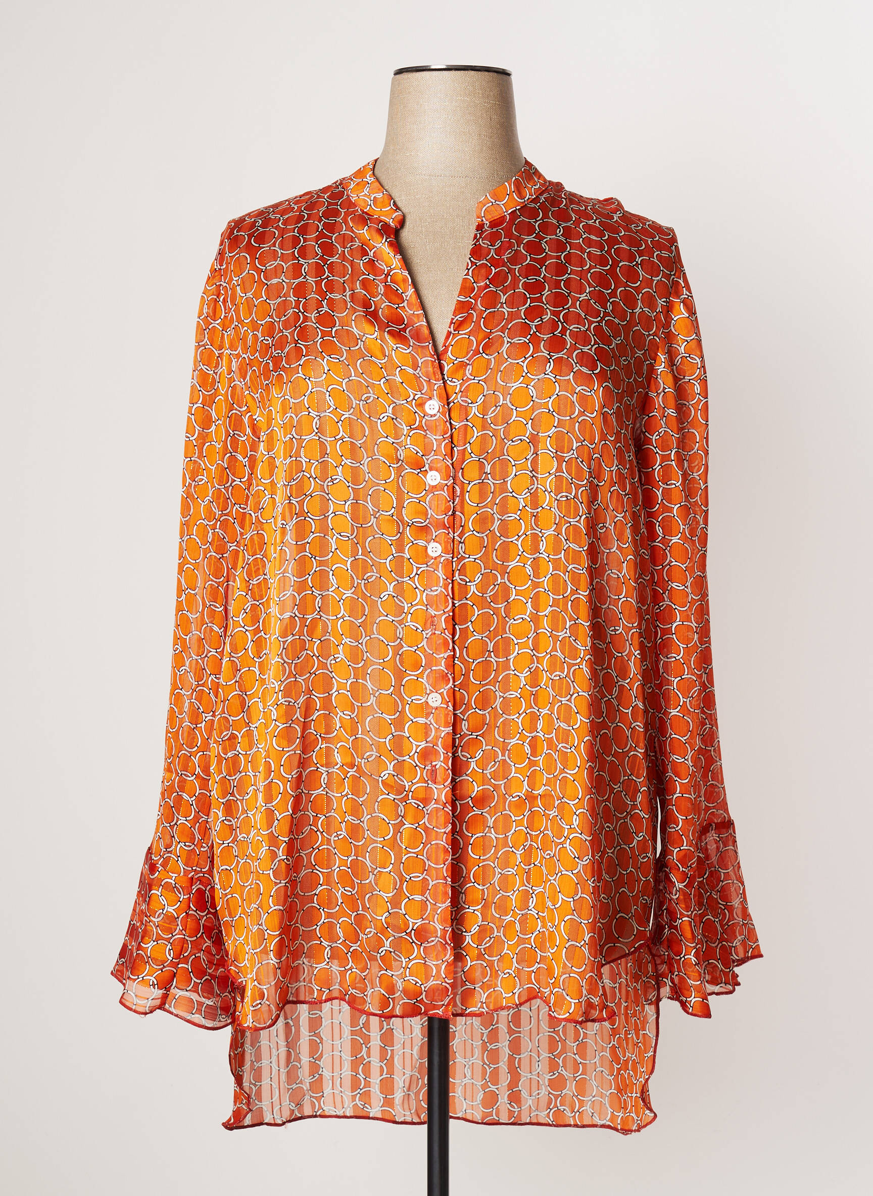 Multiples Tuniquemanchelongue Femme couleur orange