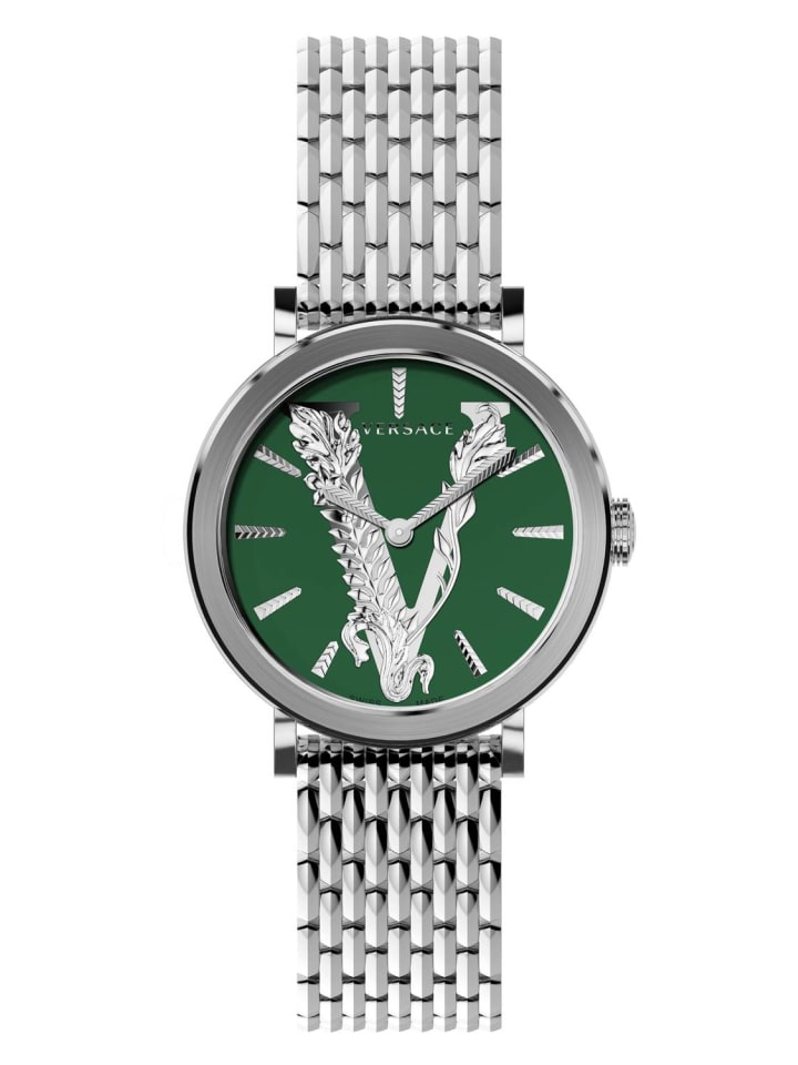 Versace Schweizer Uhr Virtus Silberfarben in silber günstig kaufen onesize
