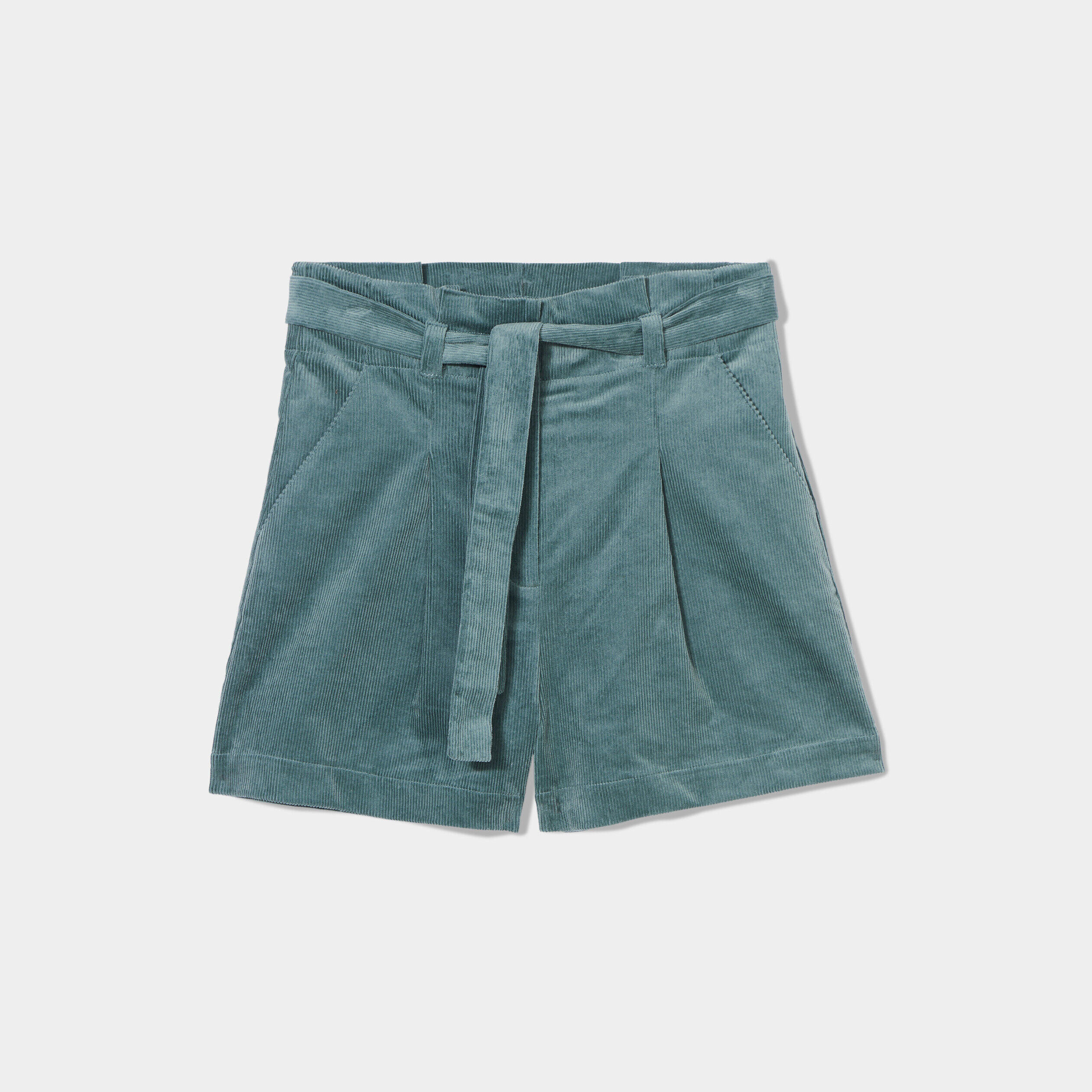 Short paperbag velours vert foncé femme | Cache Cache