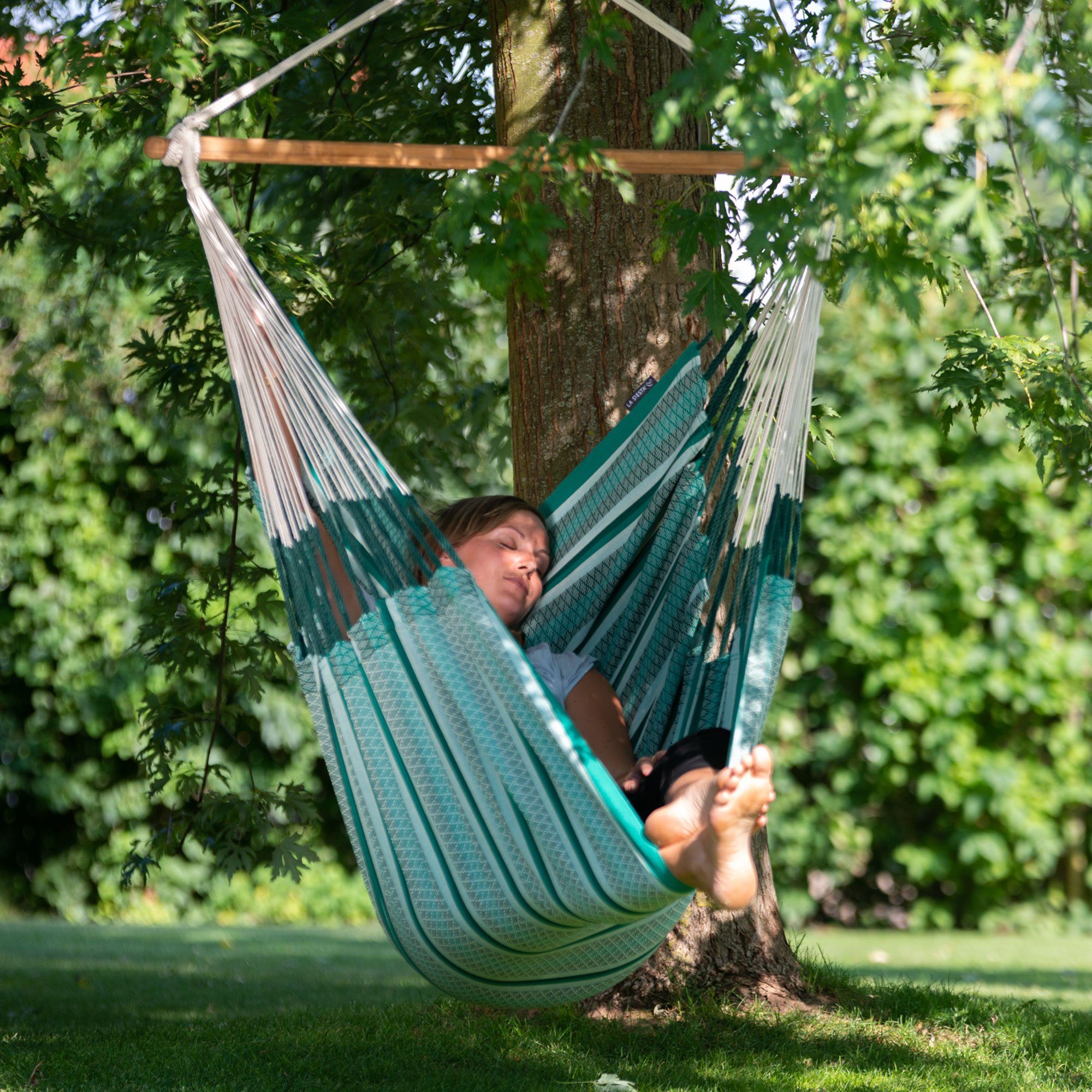 La Siesta Hängestuhl Hängestuhl Habana Agave - Hängestuhl aus Bio Baumwolle Comfort Size, Hochwertige Qualität