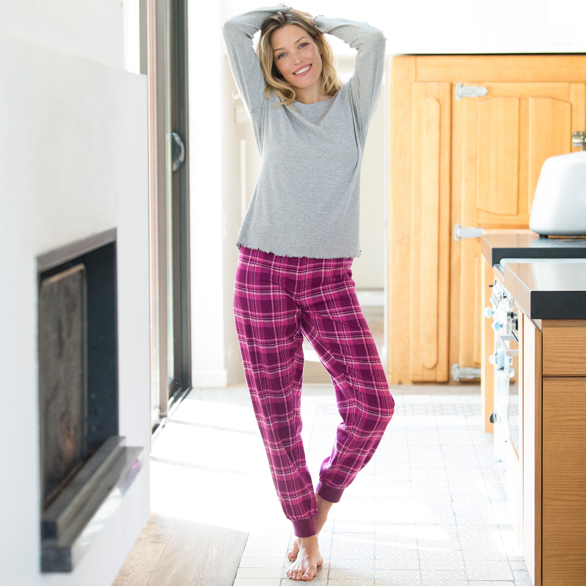 Pantalon de pyjama en flanelle à carreaux