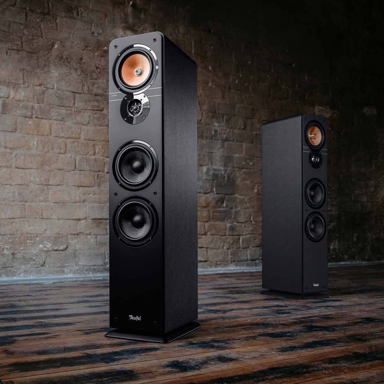 Teufel ULTIMA 40 Lautsprecher (Anschlussklemmen- Schraubklemme, vergoldet, 120 W, Hochtöner mit Phase-Plug)