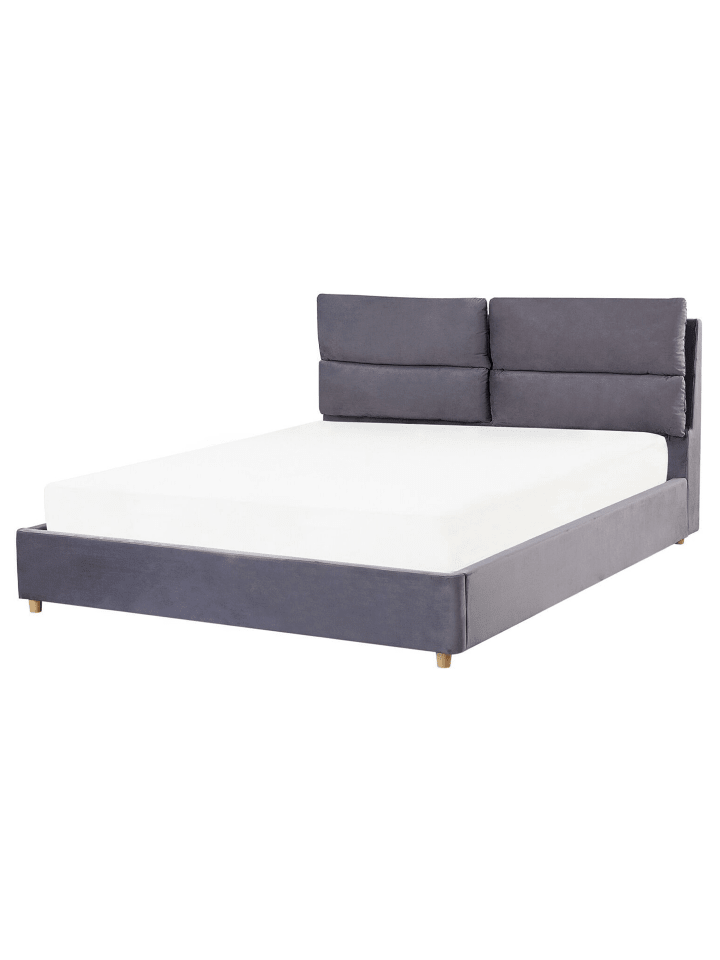 Beliani Doppelbett BATILLY in Grau - (W) 174 x (H) 105 x (L) 224 cm günstig kaufen onesize