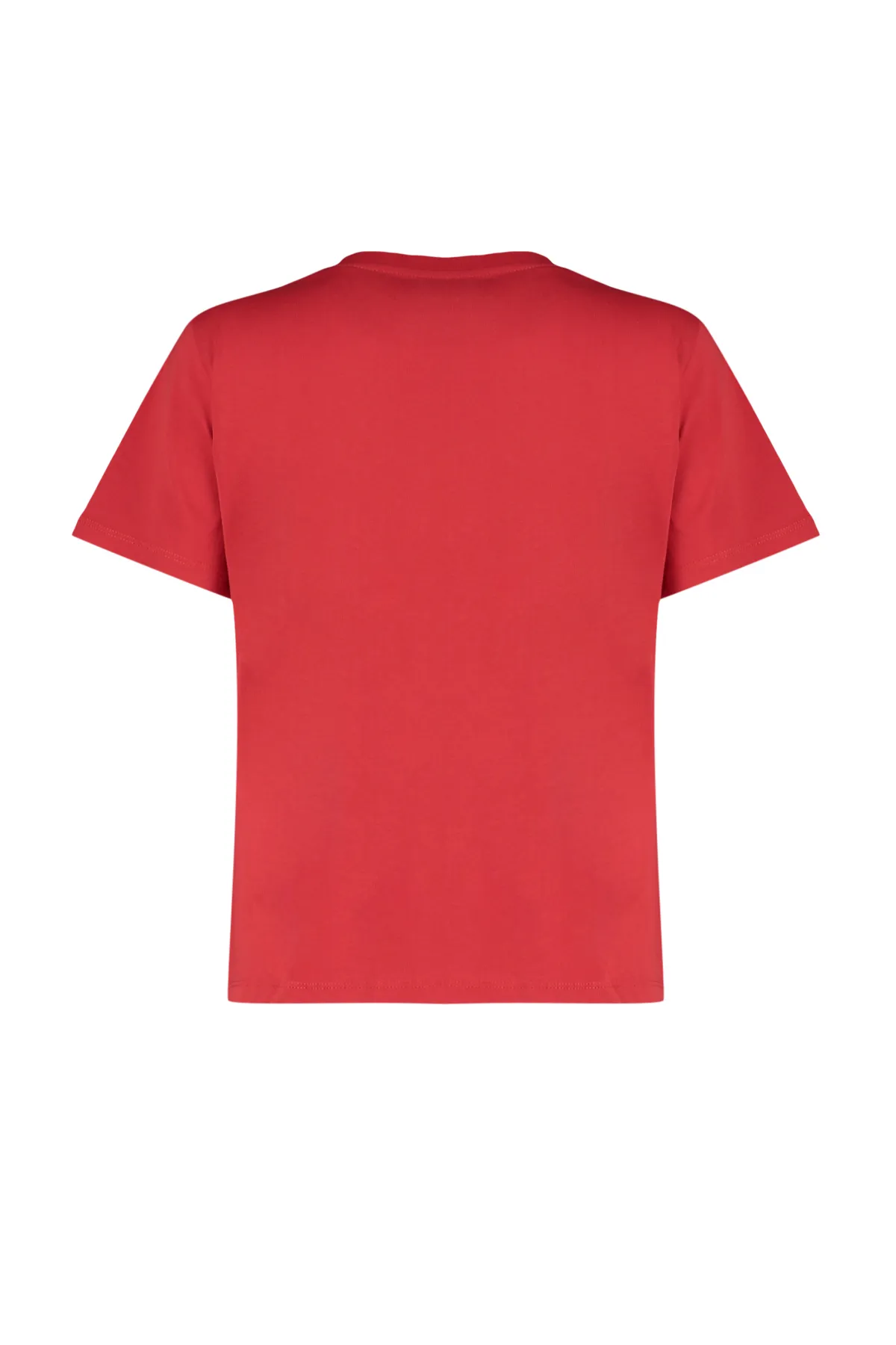 Trendyol Collection  Rotes Basic-Strick-T-Shirt aus 100 % Baumwolle mit Rundhalsausschnitt TWOSS23TS00000