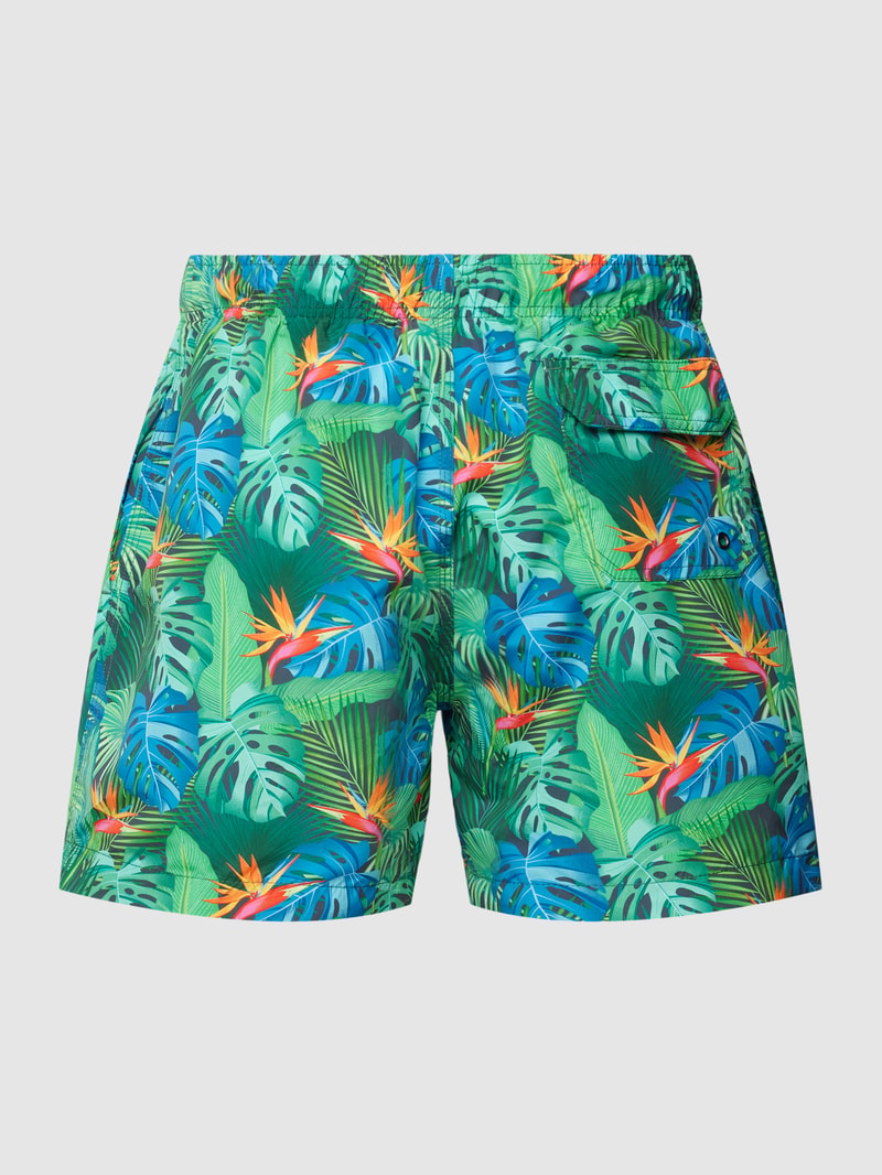 Badehose mit Allover-Print in dunkelgrau