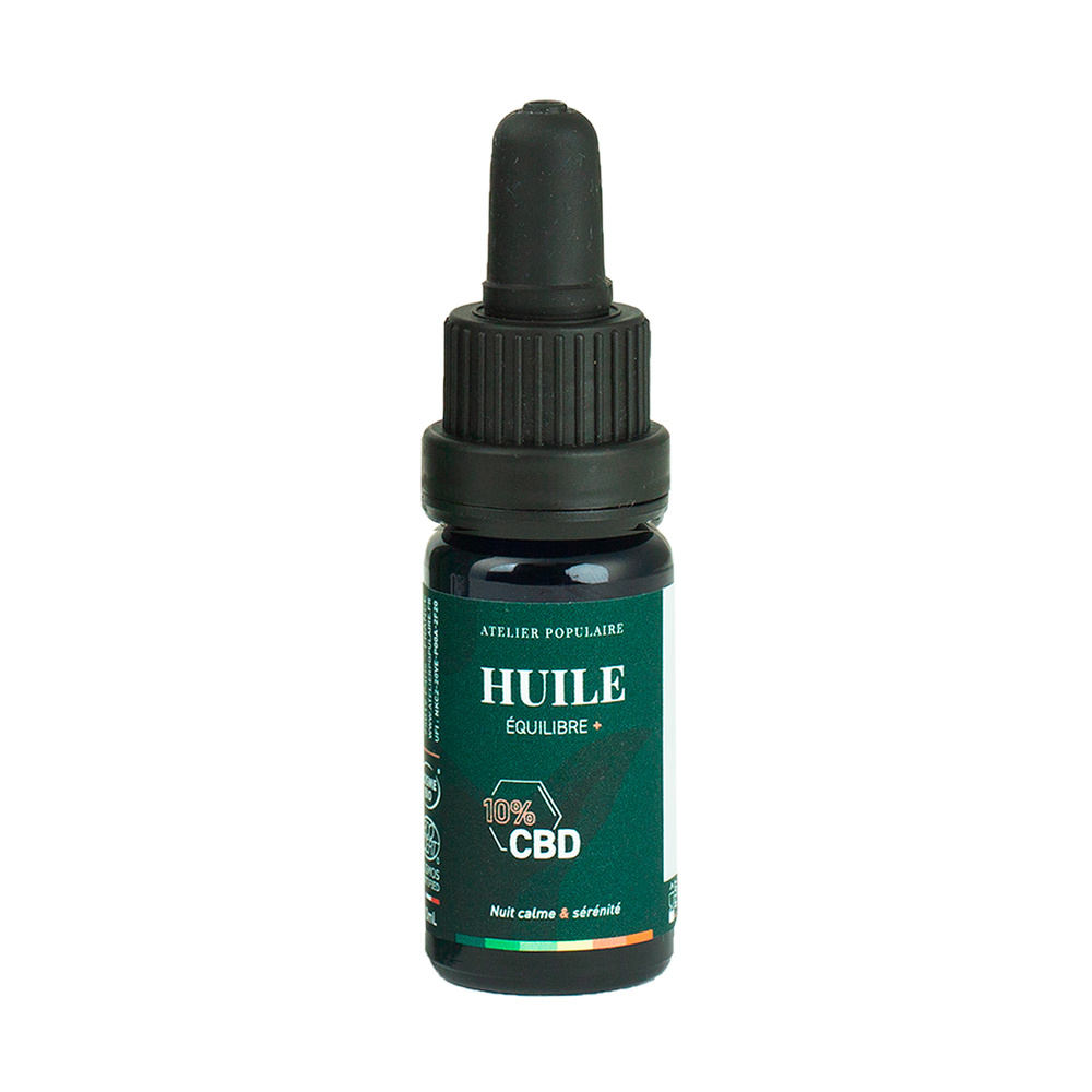 atelier populaire Huile Equilibre + CBD 10 % | 10 mL Huile sublinguale