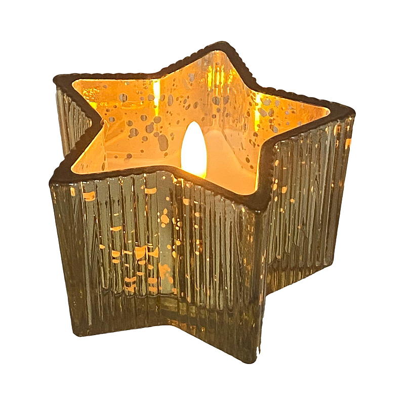 Vie Selected Stjernelys 10,8x6,5 cm LED gull