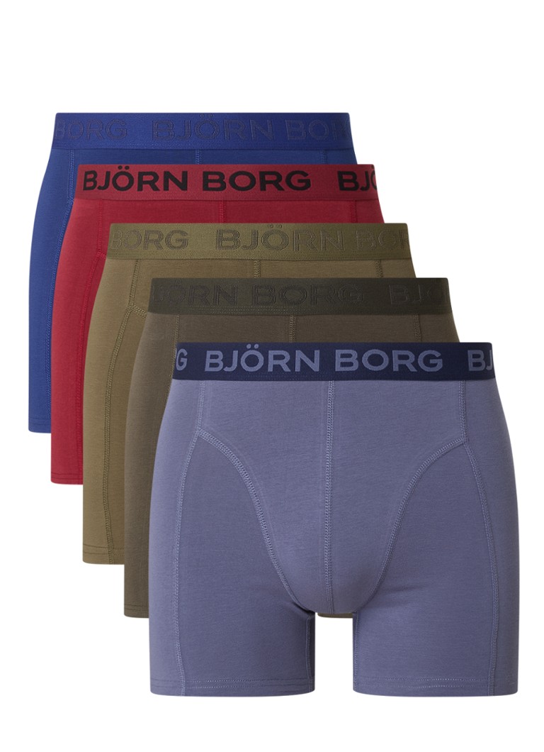 Björn Borg boxeralsó logós szalaggal, 5 darabos csomagban