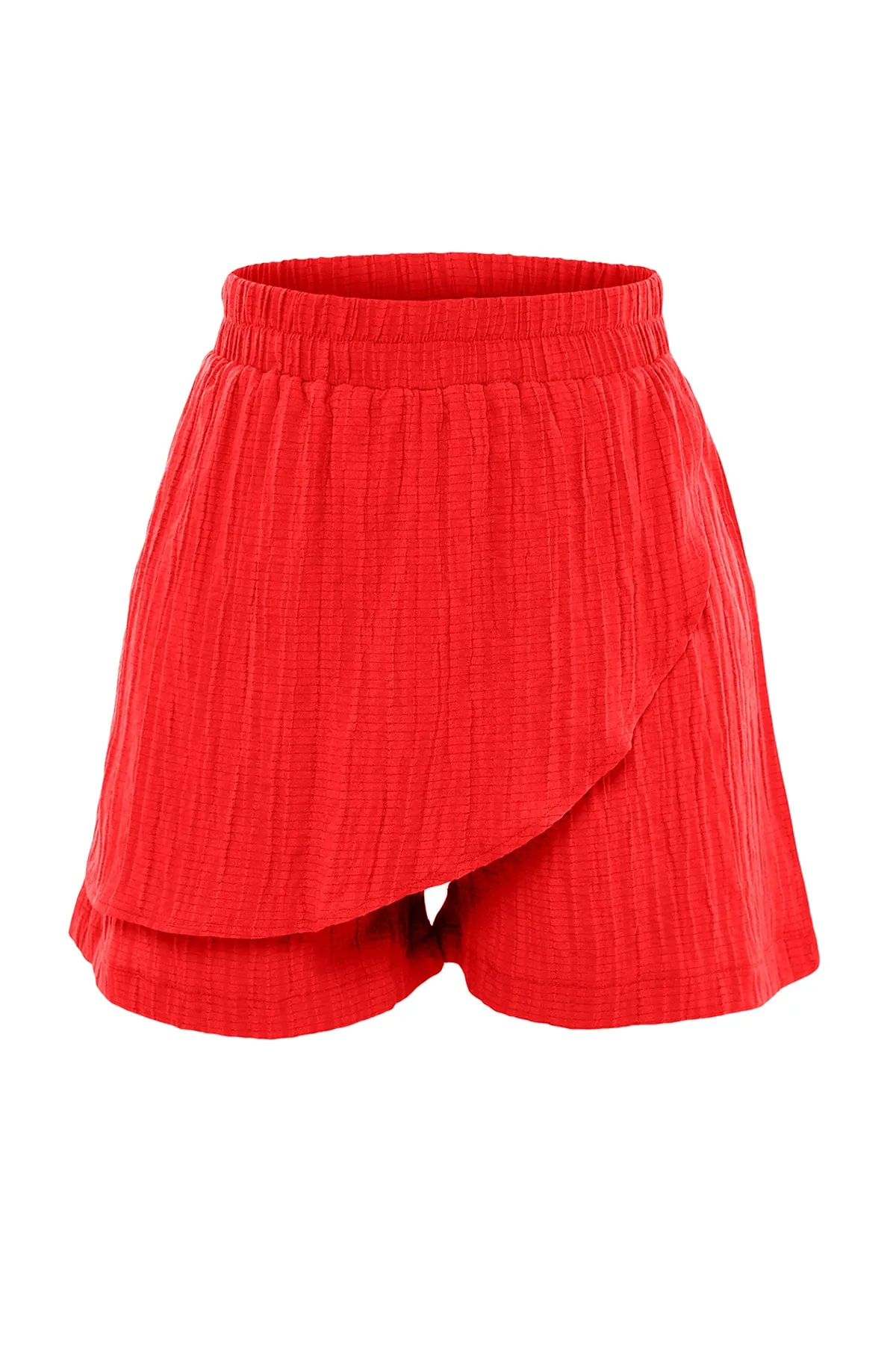Trendyol Collection  Rote gewebte Shorts und Bermuda mit Bindeband TBESS23SR00018