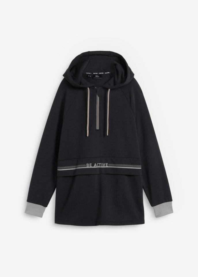 Sweat-Longshirt mit Kapuze
