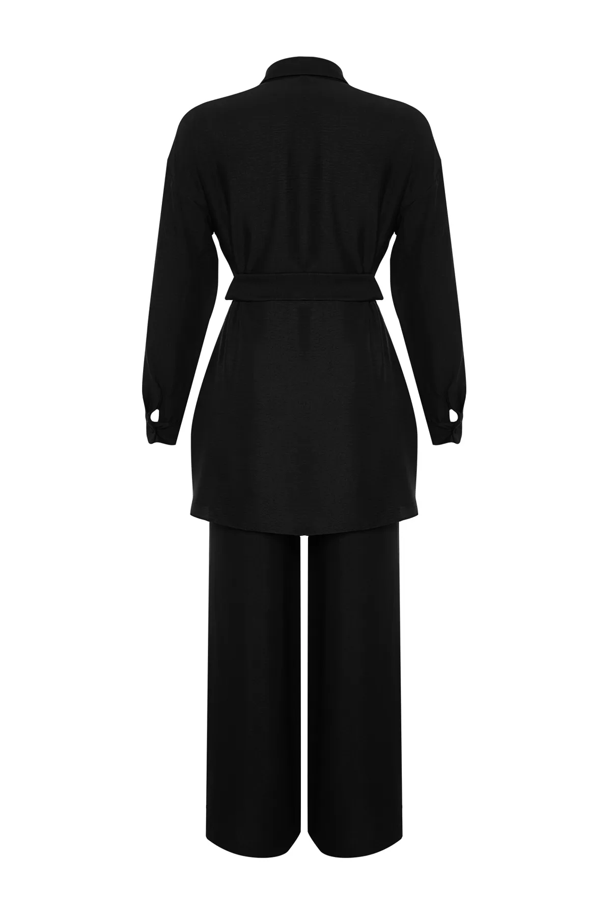 Trendyol Modest  Schwarzes gewebtes Oberteil- und Unterteil-Set TCTSS24US00061