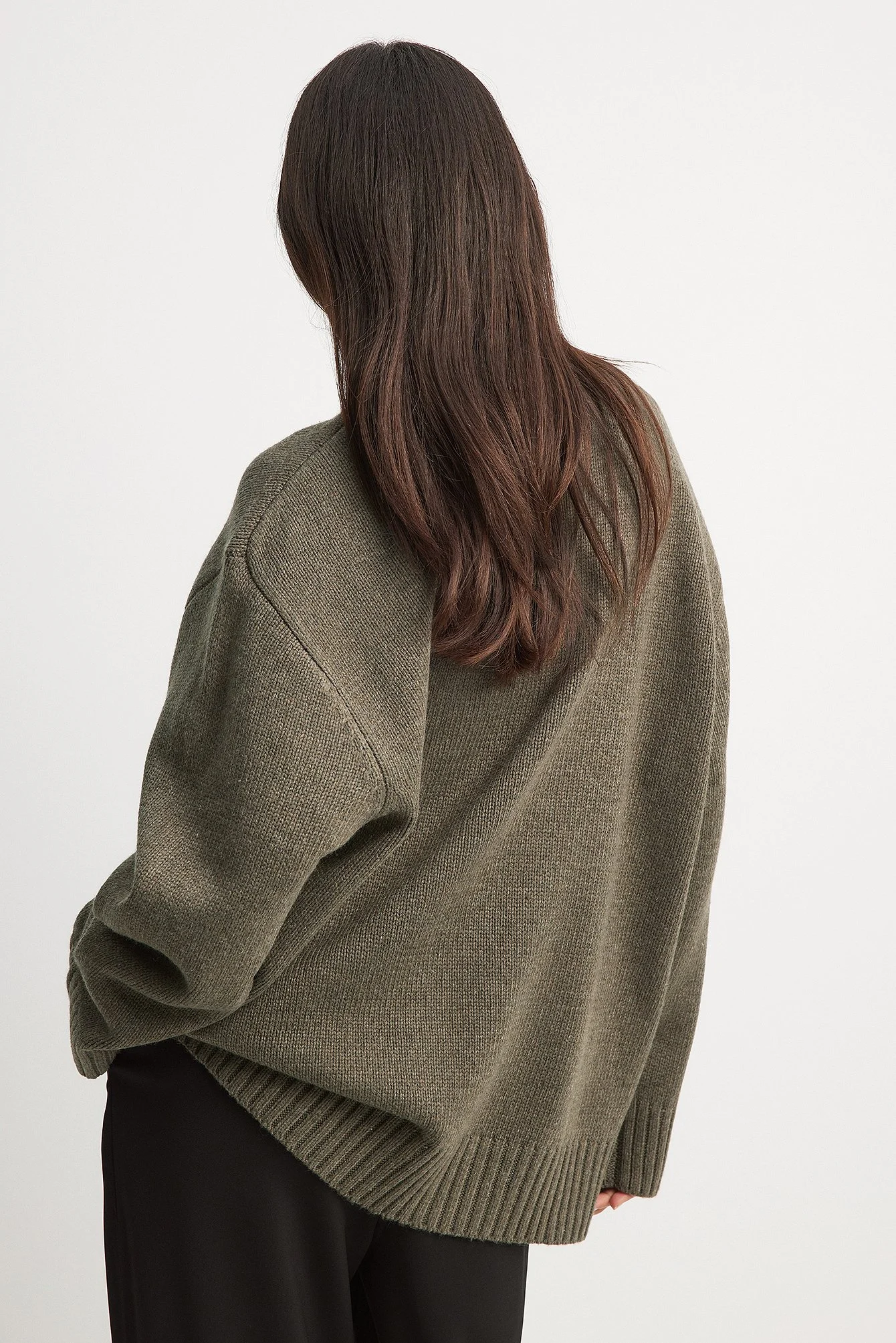 Oversize-Strickpullover mit Rundhalsausschnitt