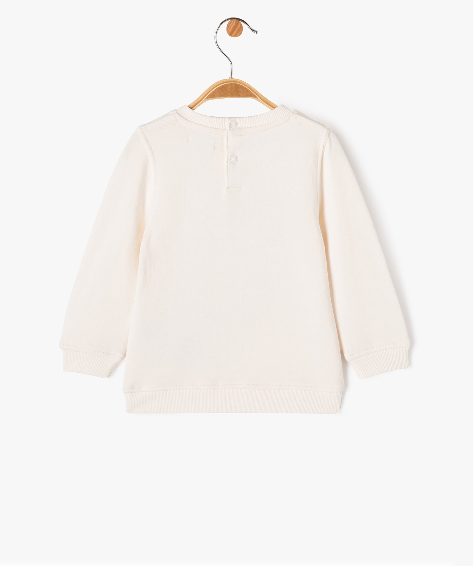 Sweat en maille bouclette imprimée bébé Garçon ecru | GEMO