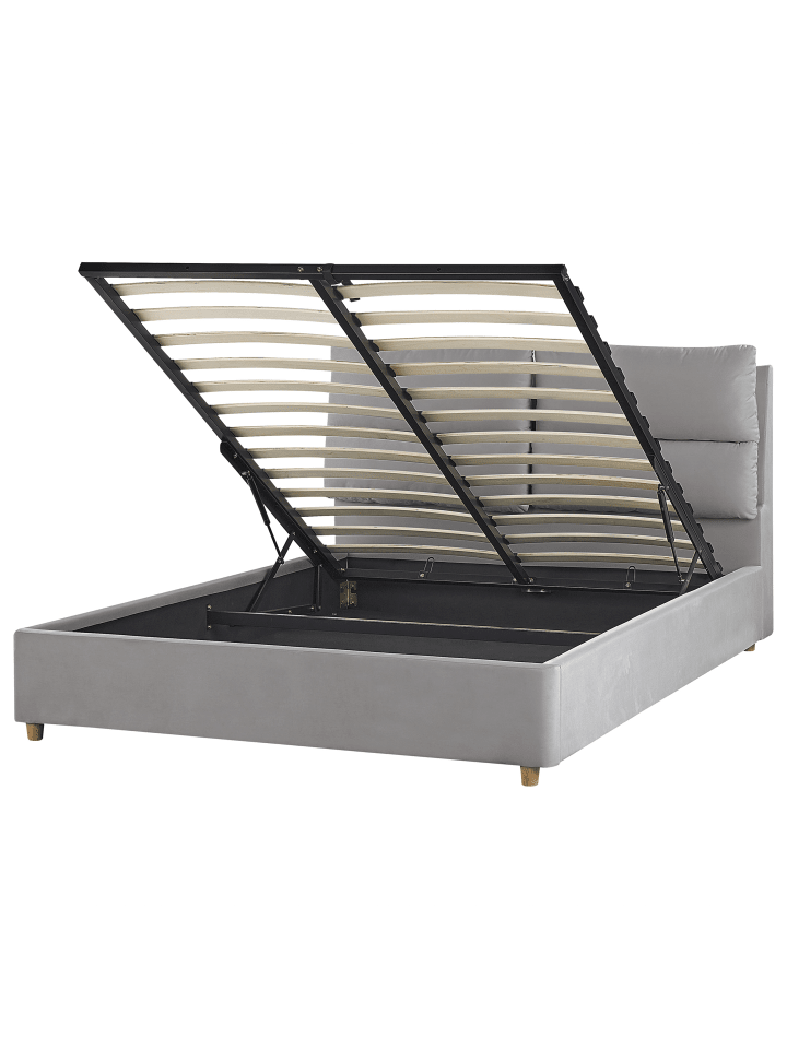Beliani Doppelbett BATILLY in Grau - (W) 154 x (H) 105 x (L) 224 cm günstig kaufen onesize