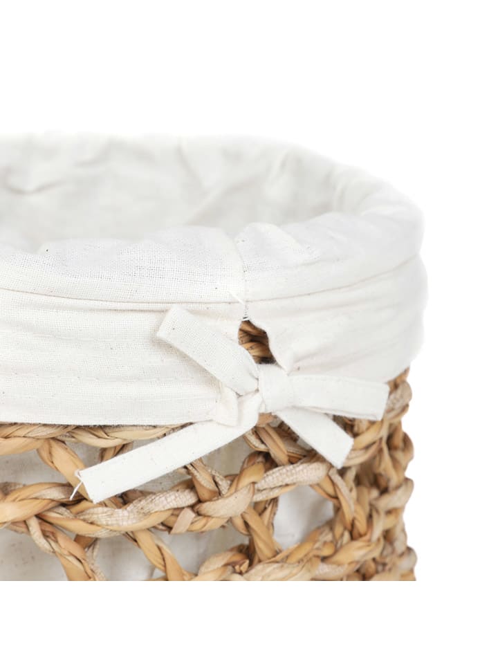 Homla Aufbewahurngskorb ''Hinai'' in Beige/ Weiß - (H)20 x Ø 13 cm günstig kaufen onesize