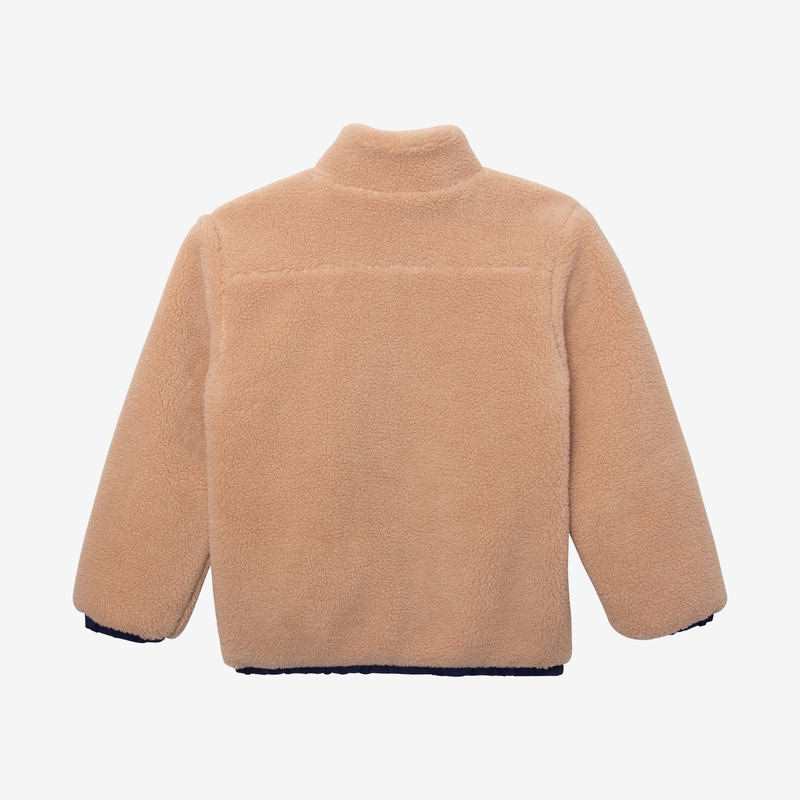 Veste enfant sherpa poche zippée beige mixte