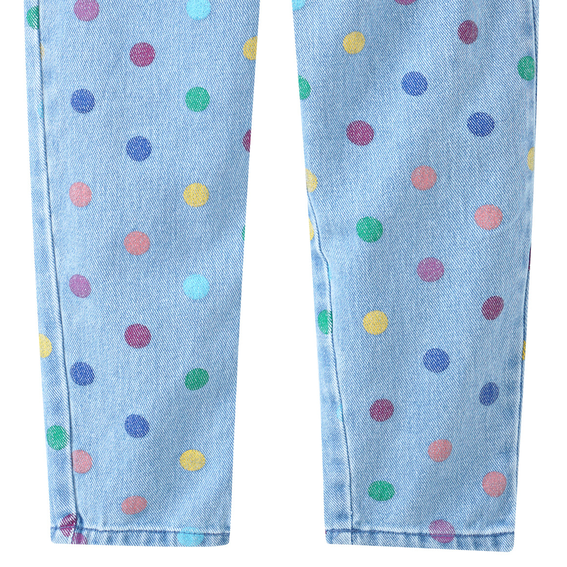 Mädchen Jeans mit bunten Punkten allover