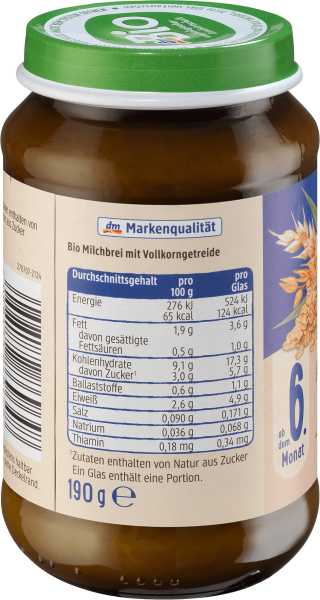 Abendbrei Milch 3-Korn ab 6. Monat, Demeter, 190 g