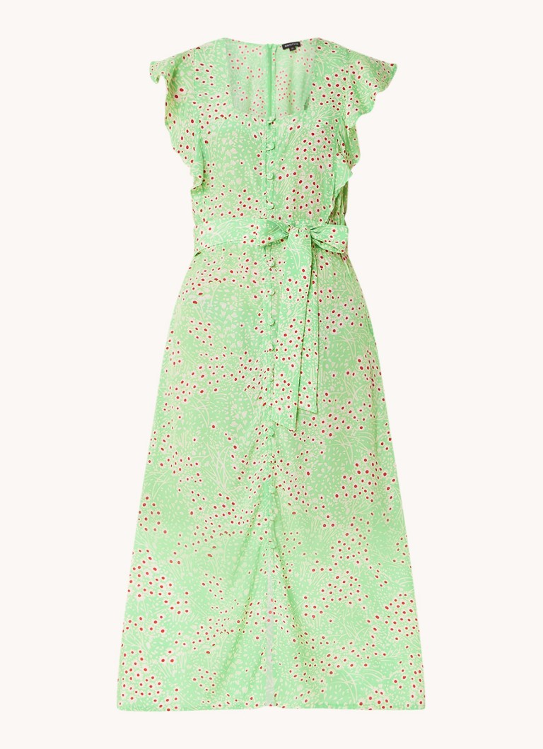 Rochie cămașă Whistles Sophie Daisy cu imprimeu floral și volane.