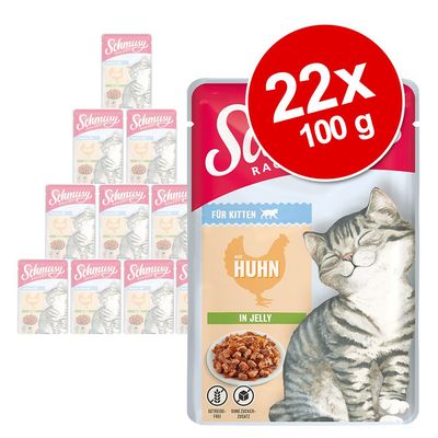 Schmusy Ragout Kitten in Jelly 22 x 100 g