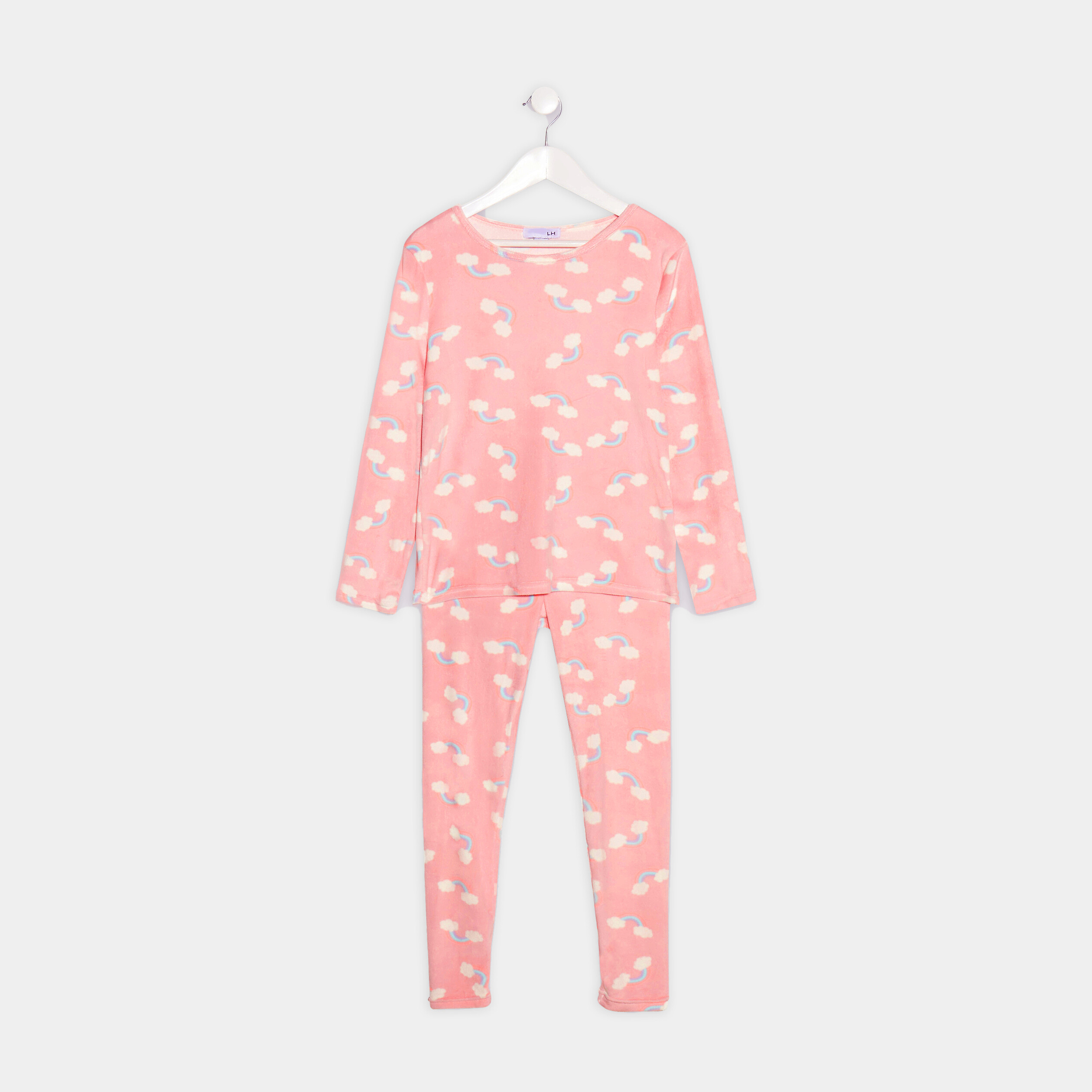 Ensemble pyjama 2 pièces rose fille | La Halle