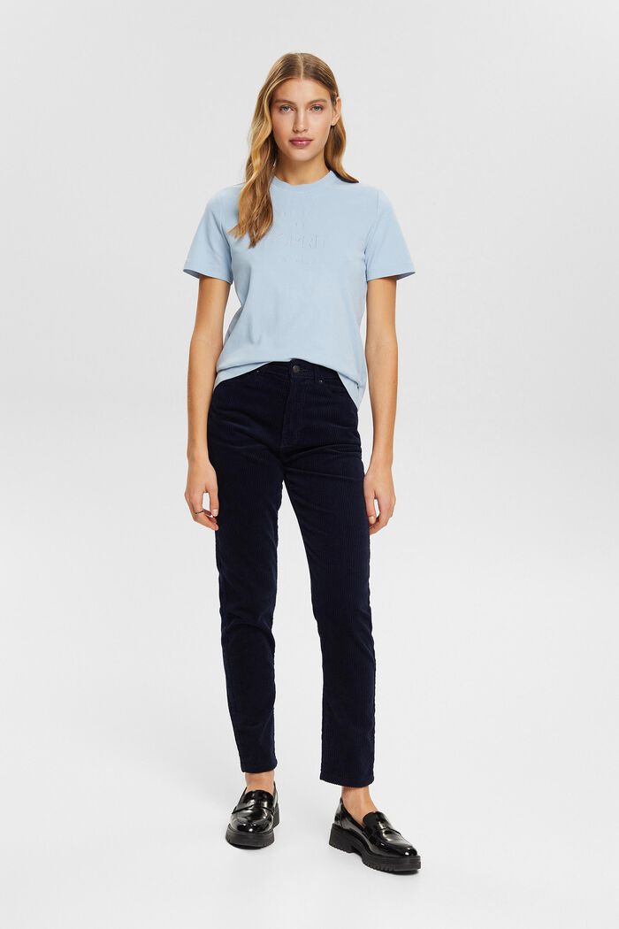 T-Shirt mit Logostickerei, Bio-Baumwolle
