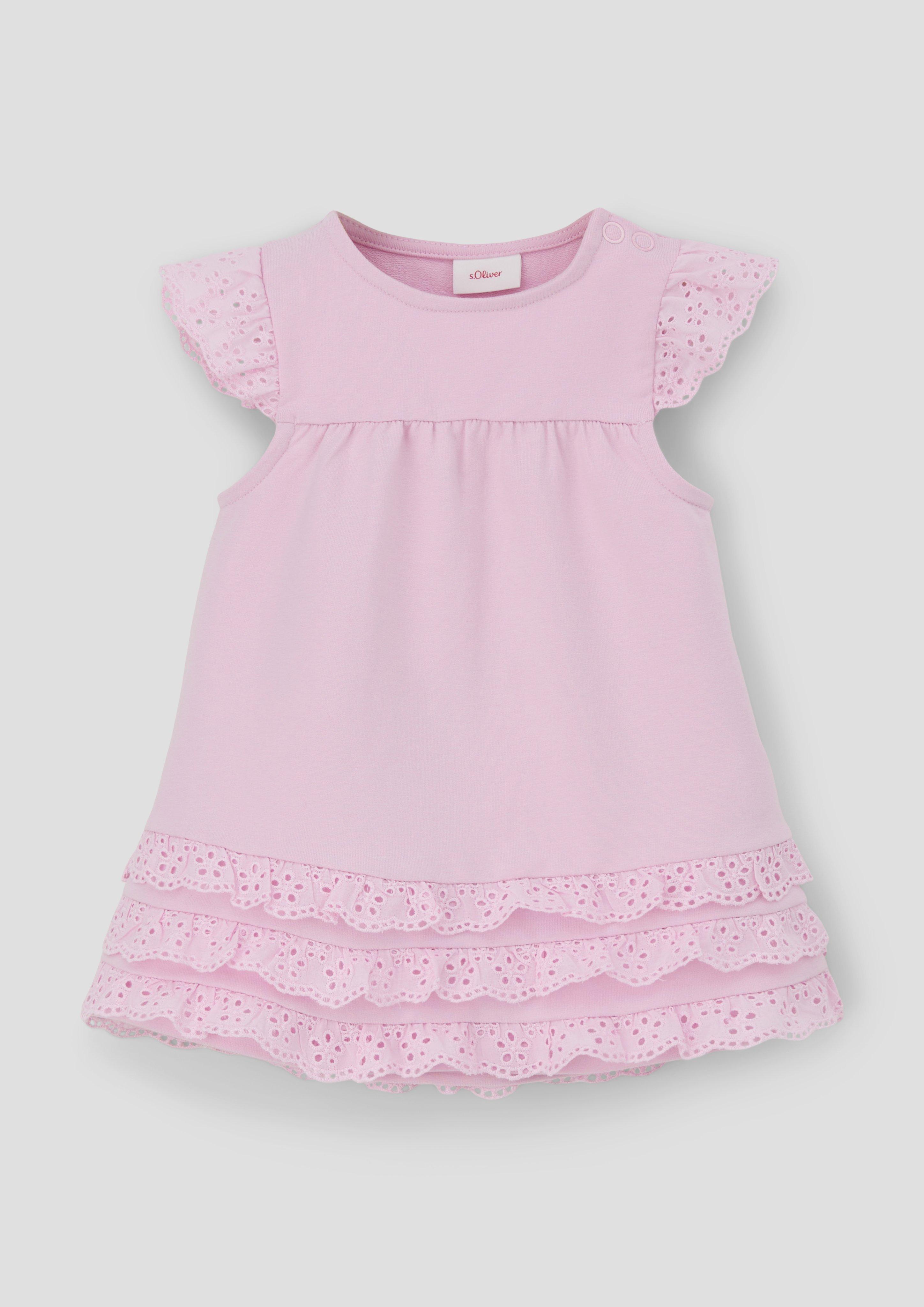 Sweatkleid mit Rüschen aus Lochspitze  2142001-4073