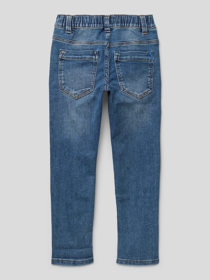 Jeans mit elastischem Bund in blau