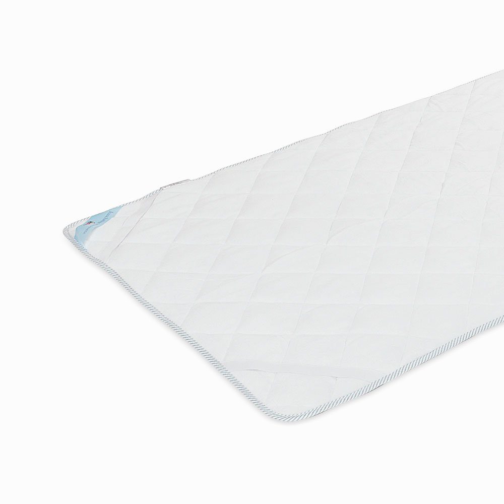 Topper Top Cool Matratzenauflage, RIBECO, 2 cm hoch, Polyester, (Wendematratzenauflage mit kühlendem Effekt, 2 cm hoch), Matratzenauflage, Matratzenschutz, Auflage, kühlende Sommerseite