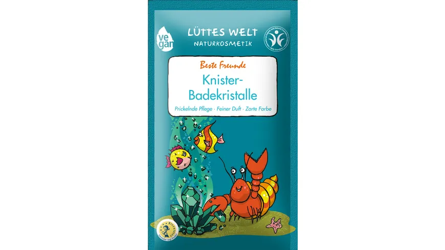 LÜTTES WELT NATURKOSMETIK Knister-Badekristalle Beste Freunde 80 g