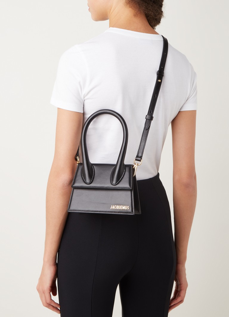 Geantă de mână Jacquemus Le Chiquito din piele de mărime medie cu logo