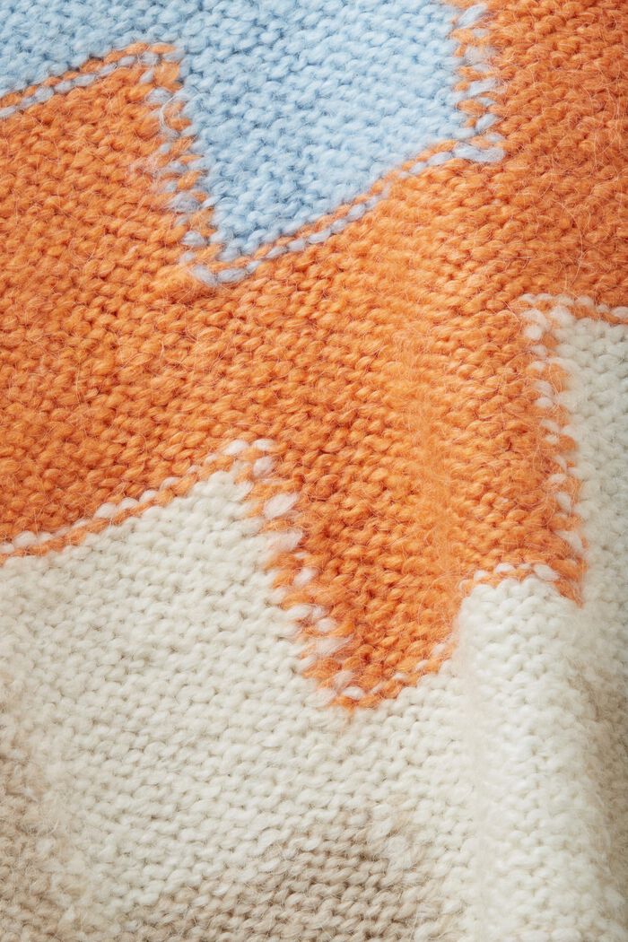Grobstrickpullover mit Intarsia