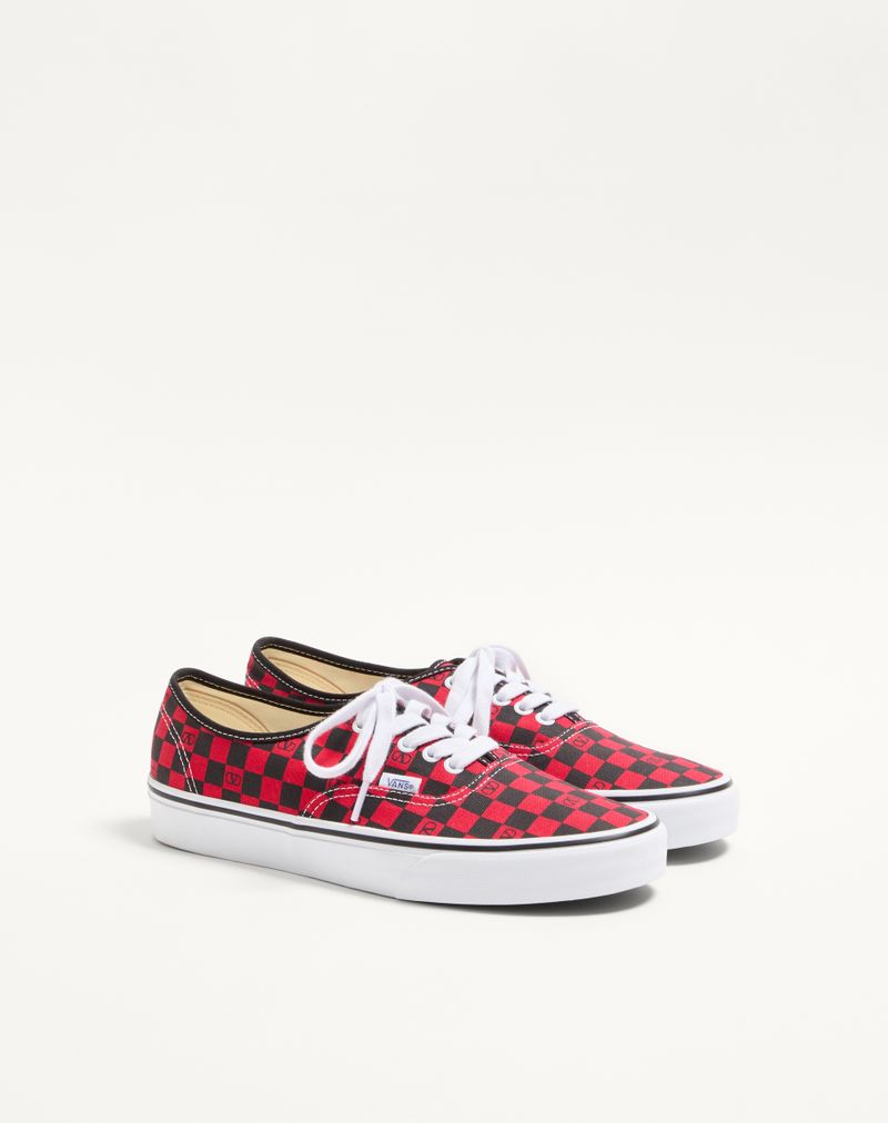 Tênis de cano baixo Valentino Garavani e Vans em tecido com estampa xadrez VLogo